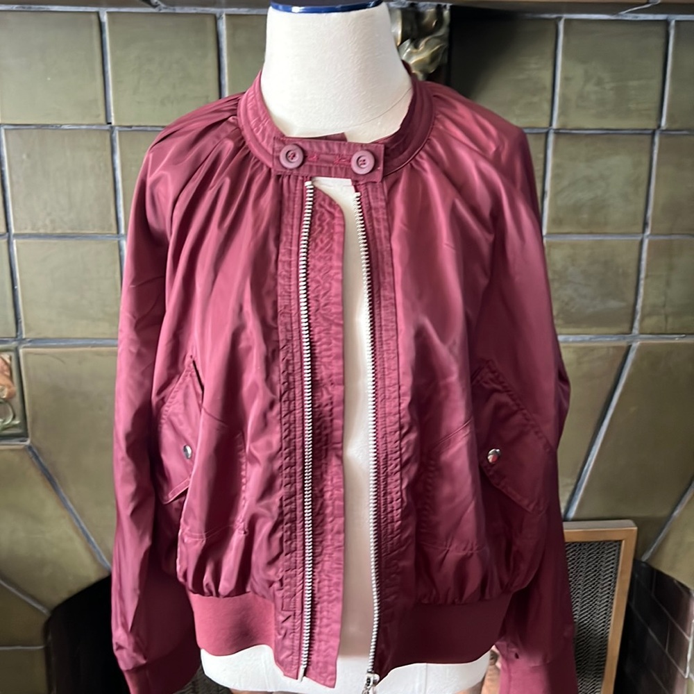 Free People Nylon Baseball Jacket